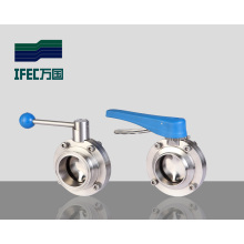 Valve papillon hygiénique en acier inoxydable (IFEC-BV100022)